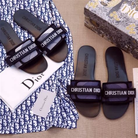 dior revolution slides black|christian dior slides for sale.